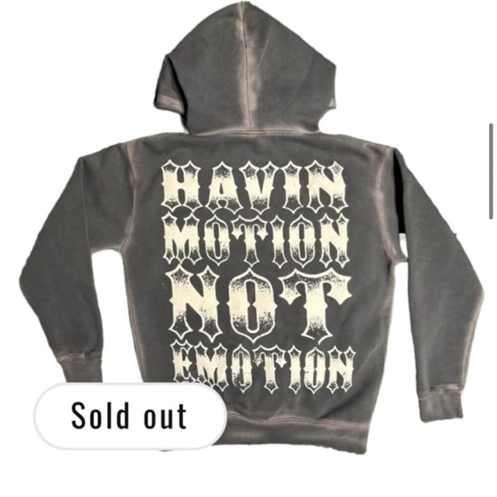 RARE Motion LA Metallic Faded Hoodie Size Small